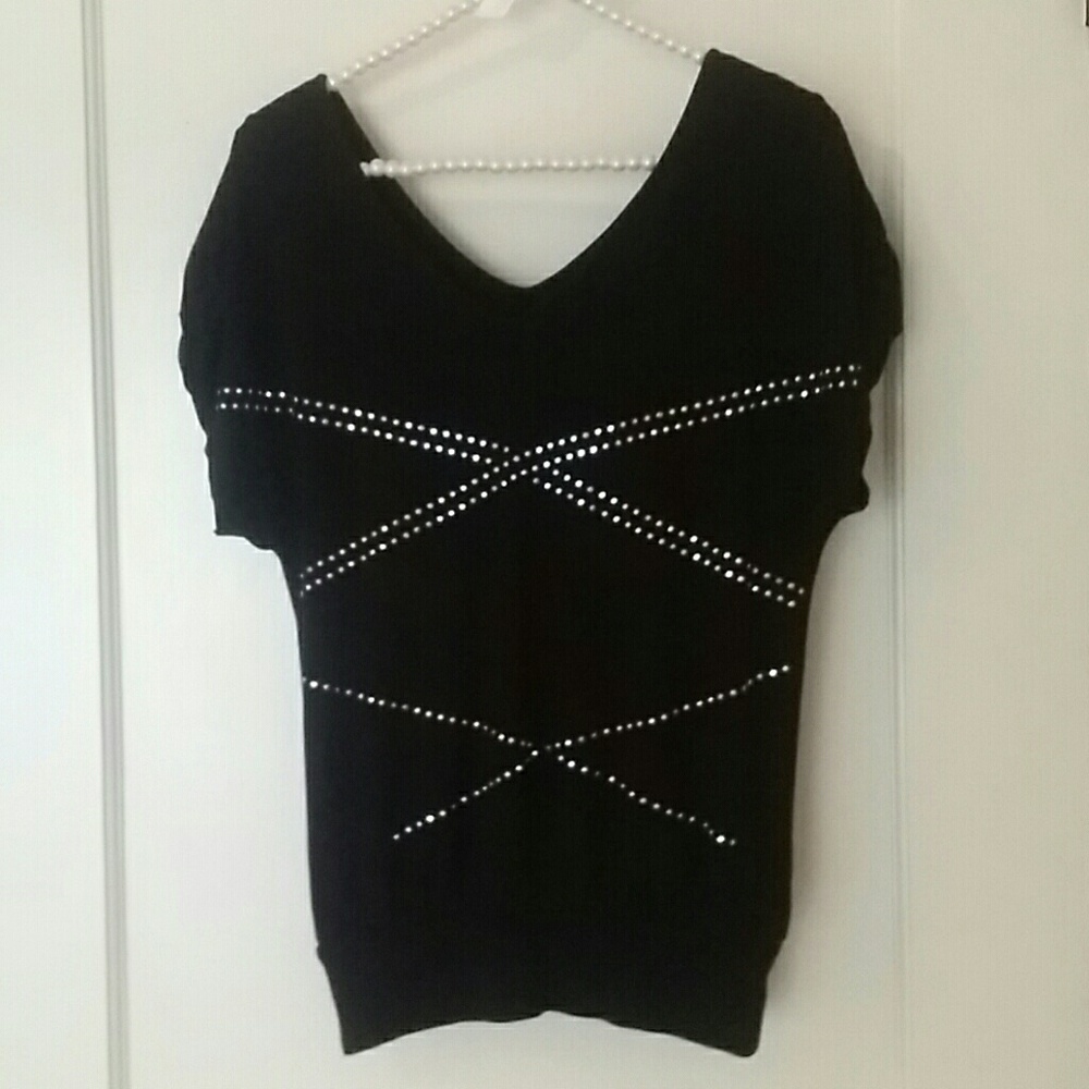 V Neck Embellished Shirt